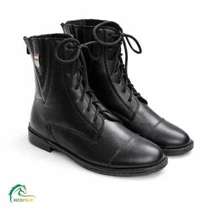 نیم بوت سوارکاری بند دار هوسپا مشکی