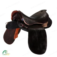 زین اسب چرم گاومیش مشکی تخته چوبی هوسپا