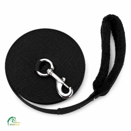 طناب لنژ اسب مدبر دار مشکی