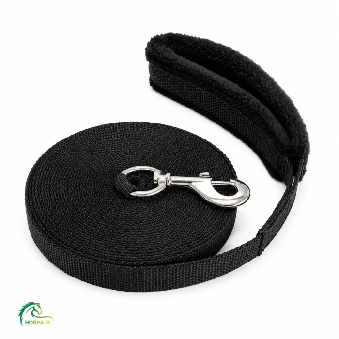 طناب لنژ اسب مدبر دار مشکی مدبری