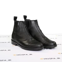 نیم بوت سوارکاری چرم طبیعی هوسپا جلو زیپ