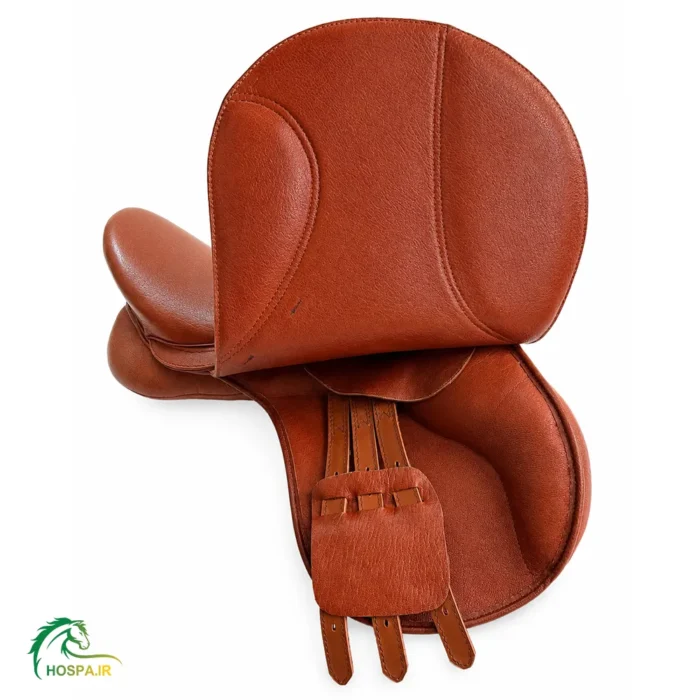 زین اسب هوسپا طرح پرش عسلی زاویه سرتنگ اسب