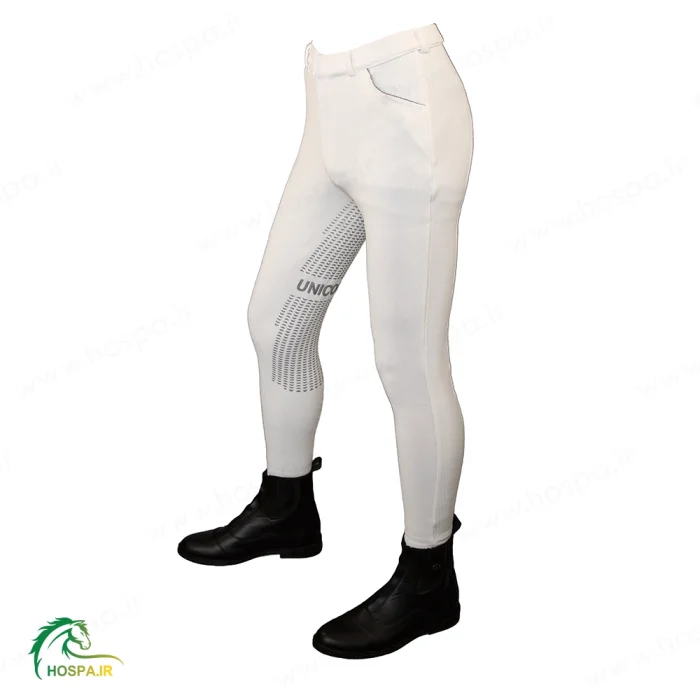 شلوار سوارکاری یونیکورن پارچه کبریتی سفید