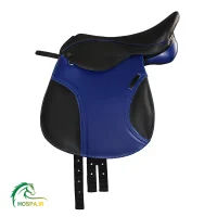 زین برای اسب پونی آبی و مشکی