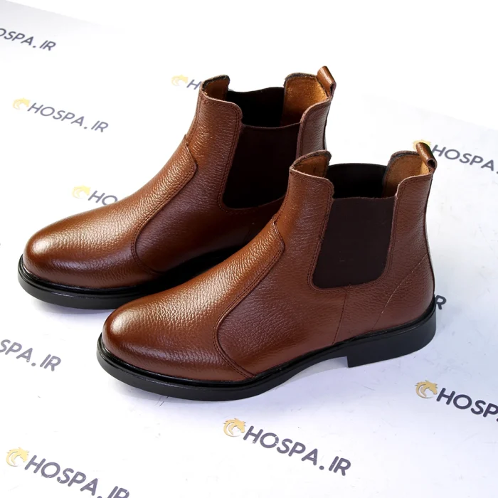 نیم بوت چرمی بغل کش سوارکاری هوسپا از بالا