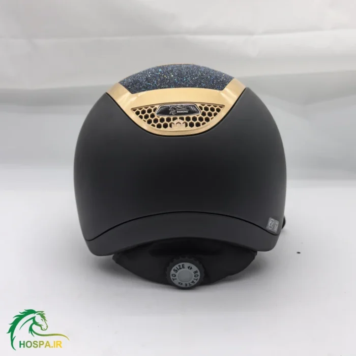 کلاه سوارکاری UCACO مدل MOMA طرح گلیتر دار زاویه پشت