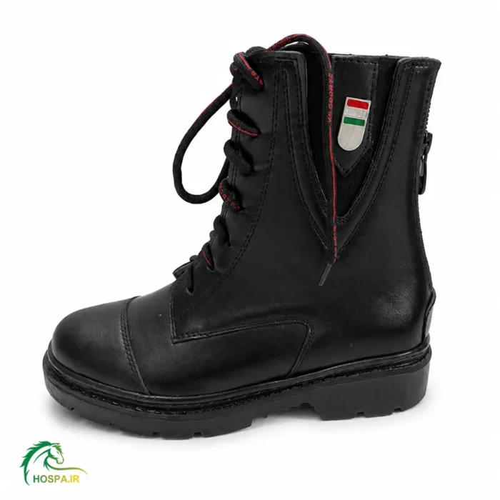 نیم بوت سوارکاری پشت زیپ هوسپا بچه گانه زاویه بغل