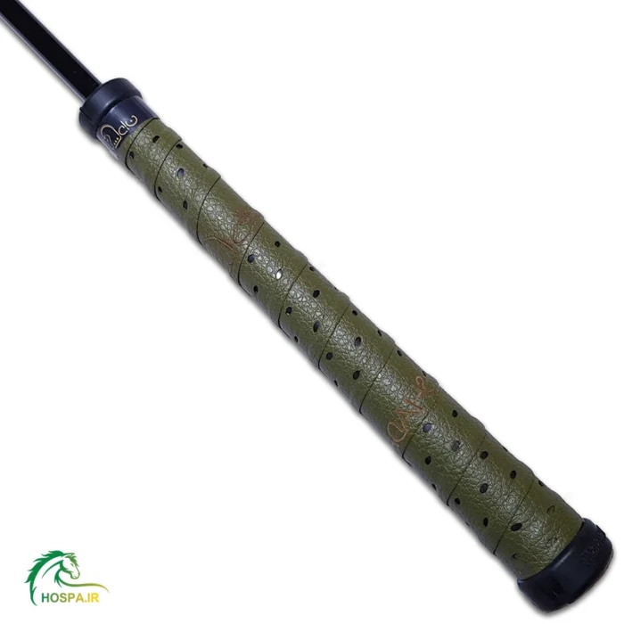 دسته شلاق لنژ و کار زمینی اسب شادان سبز ارتشی