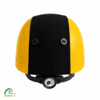 کلاه سوارکاری میلانو طرح جدید تمام چرم زرد