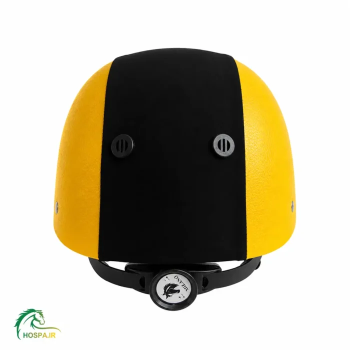 کلاه سوارکاری میلانو طرح جدید تمام چرم زرد