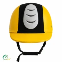 کلاه سوارکاری میلانو طرح جدید تمام چرم زرد