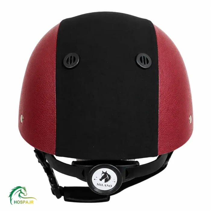 کلاه سوارکاری میلانو طرح جدید تمام چرم جگری پشت